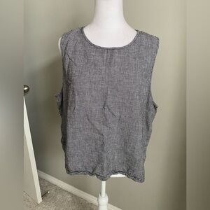 Croft & Barrow Linen Two-Pattern Women’s XL Tank Top Blouse